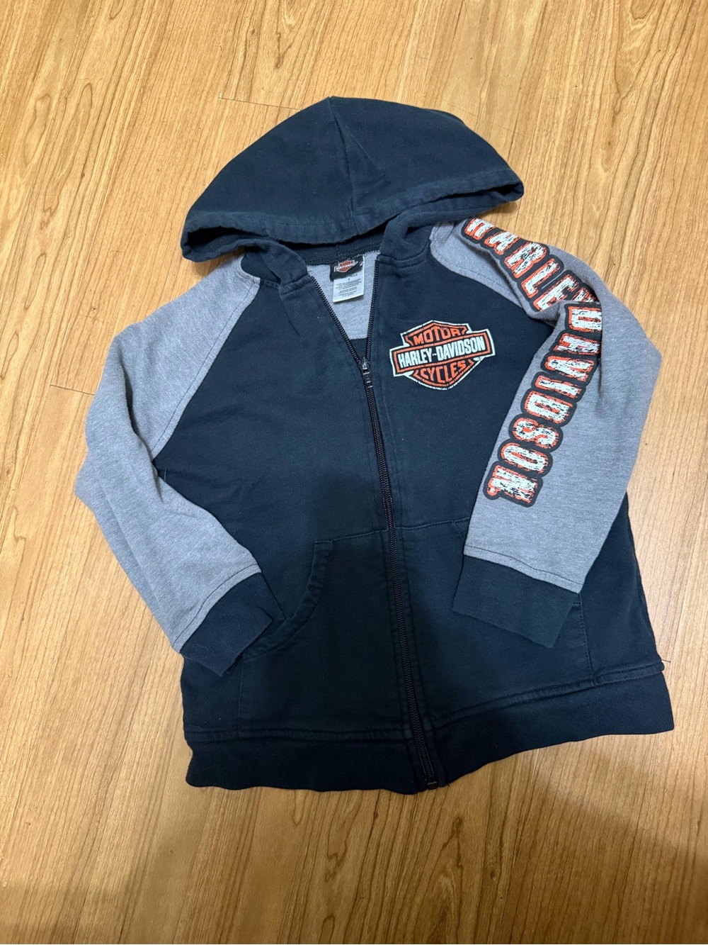 Harley-Davidson Kids black & Gray Zip-Up Hoodie